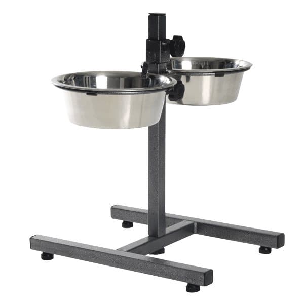 Matbar Ställbar 40cm inkl skålar 2x1,8L