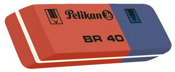 Radergummi Pelikan BR 40 Blått/Vitt/Rött 1/fp