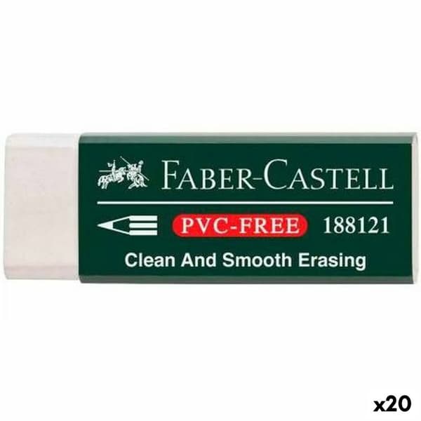 Suddgummi Faber-Castell Vit (20 antal)