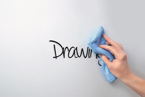 Mikrofiberdug til udsletning af whiteboards og glastavler - 2 stk