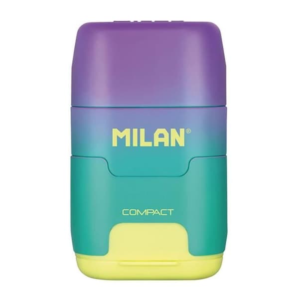 MILAN - Kompakt Sunset suddgummi pennvässare turkos - gul