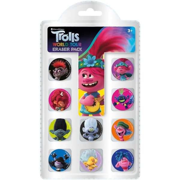 Trolls World Tour Viskelæder (pakke med 10) Multicoloured One Size
