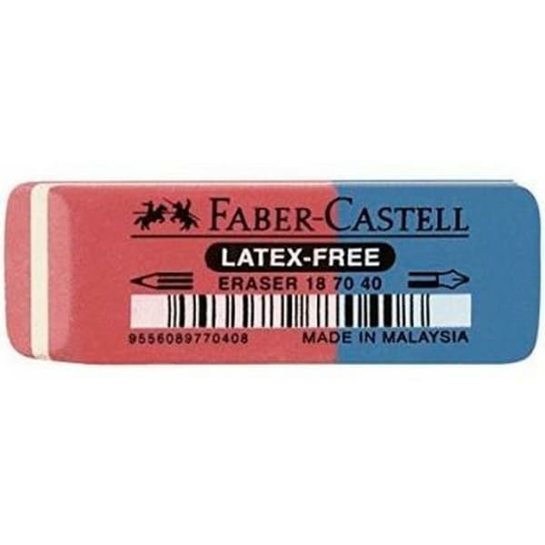 Suddgummi Faber-Castell Blå Röd (40 antal)
