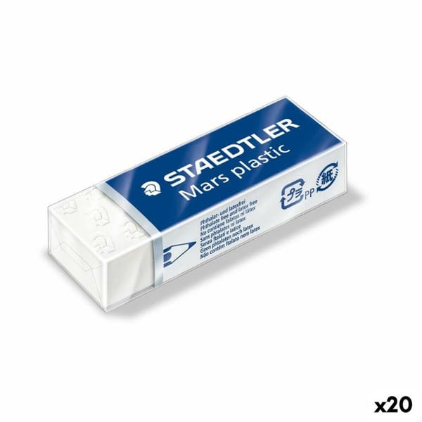 Pyyhekumi Staedtler Valkoinen 6,5 x 2,3 x 1,3 cm (20 osaa)