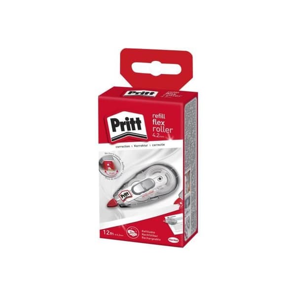 Pritt Flex Korrektionstejp 4,2 mm x 12 m vitt transparent fodral