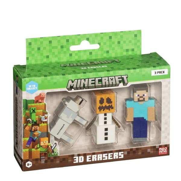 3D-pyyhekumisetti Minecraft MC4021B 3 Kappaletta