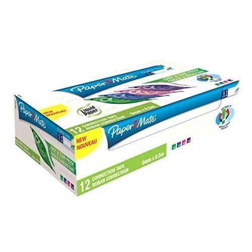 Korrigeringstejp - Paper Mate - Dryline Grip - Förpackning om 12 - 5,5 mm - 8,5 m
