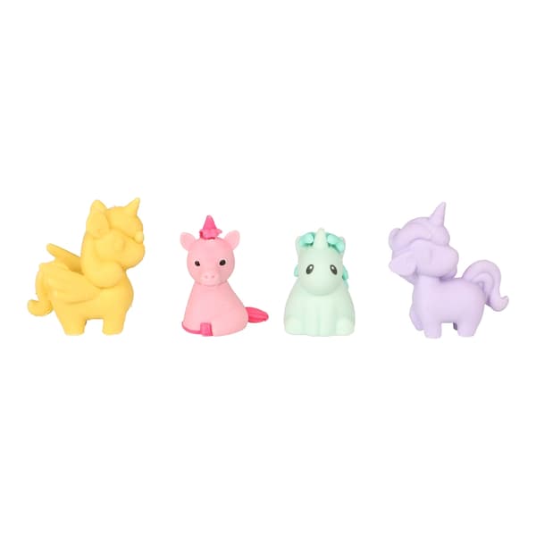 Suddgummi 4-pack Enhörningar i ask
