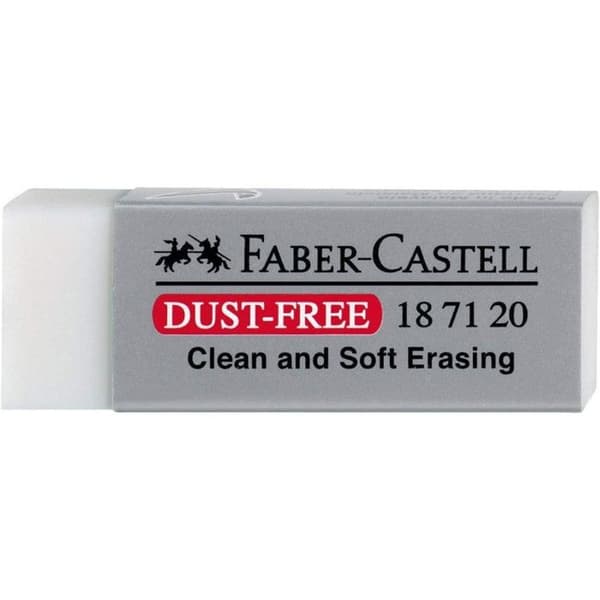 Gummi - FABER-CASTELL - Stoft fri - Vit - Ren suddgummi - Lite avfall