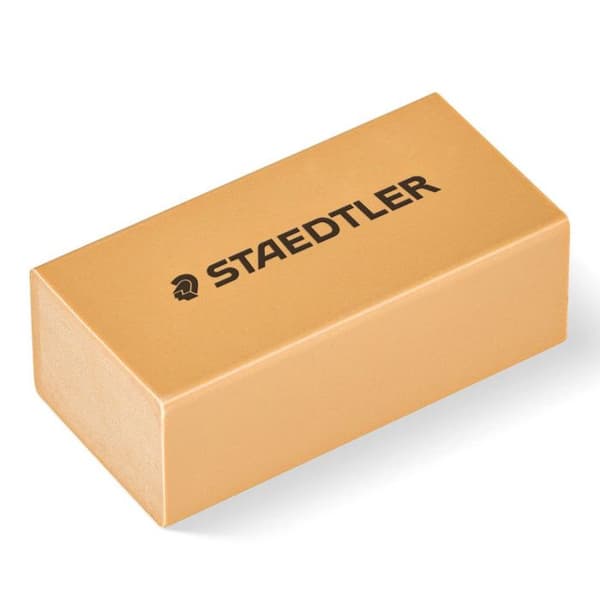 Etui med 1 brödsmulsgummi och 1 Staedtler konstnärligt suddgummi