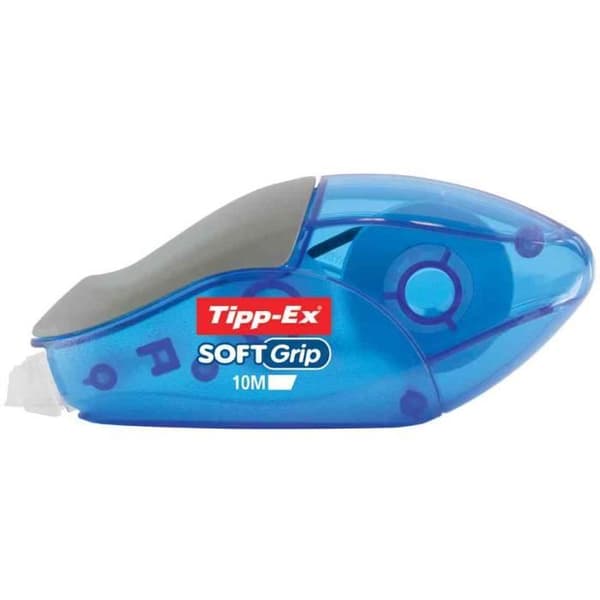Korrekturrulle - Tipp-Ex - Soft Grip - 4,2 mm x 10 m - Mjuk grepp - Hållbar polyesterband