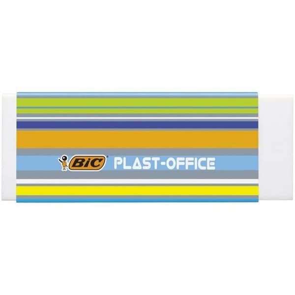 Gummor Vita - BIC - Plast-Office - Spårfritt suddande - 20 stycken - Utan PVC