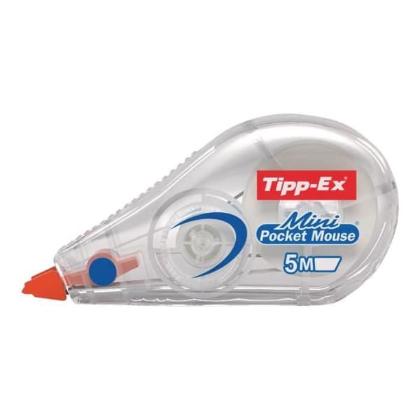 Tipp-Ex Mini Pocket Mouse Correction Roller 5 mm x 5 m klar dispenser (paket med 2)