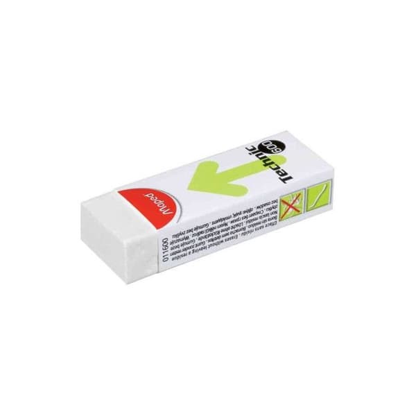 Plastsuddgummi - MAPED - Technic 600 - Vit - Dammfri - 61x22x12 mm