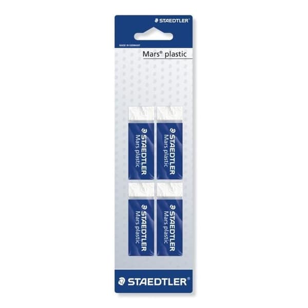 STAEDTLER Blisterpack med 4 vita suddgummi utan latex
