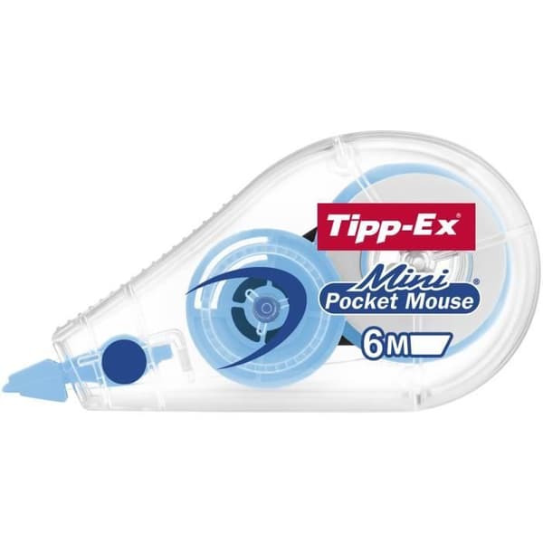 Rubans Korrektorer - Tipp-Ex - Mini Pocket Mouse - Blandade Färger - Förpackning med 10 - 5mm x 5m