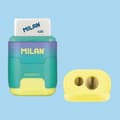 Miniatyrbild 3 av 4: Vit suddgummi och pennvässare - 2 i 1 - Solnedgång - Milano