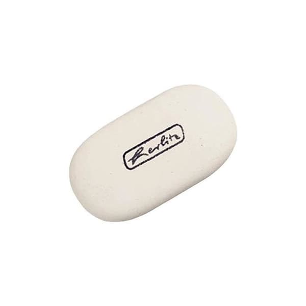 Oval Eraser - HERLITZ - Vit gummi - Mått: 49x18x110 mm - För grafit