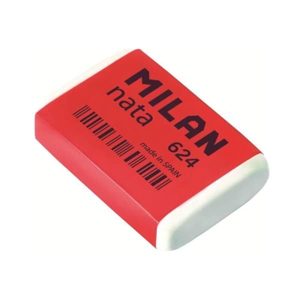 MILAN nata 624 Eraser vit plast (förpackning om 24)