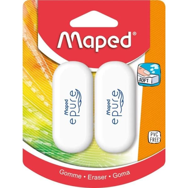 2 suddgummi - Vit - Plast - Epure - Mapad