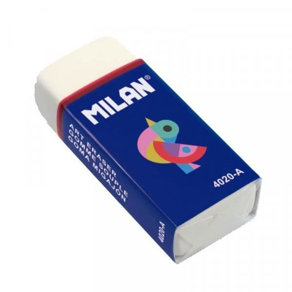 Vit gummi vit syntetisk med kartonghylsa Milan