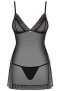 Miniatyrbild 3 av 5: Obsessive 862-CHE-1 Chemise & Thong Sexiga underkläder