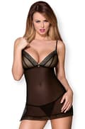 Miniatyrbild 1 av 5: Obsessive 862-CHE-1 Chemise & Thong Sexiga underkläder