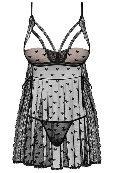 Obsessive Heartia Babydoll Black Babydoll