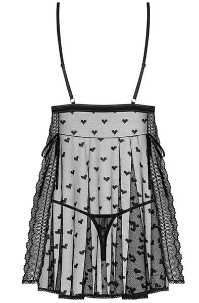 Obsessive Heartia Babydoll Black Babydoll
