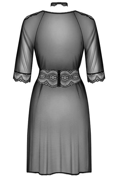 Obsessive Lucita Peignoir Black Seksikäs aamutakki