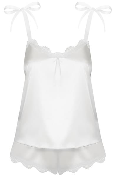 Obsessive Prima Neve Top & Panty White seksikkäät alusvaatteet