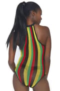 Miniatyrbild 2 av 3: Leg Avenue Rasta Bodysuit With Snap Crotch Teddy