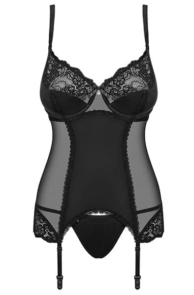 Obsessive Amallie Corset & Thong seksikkäät alusvaatteet