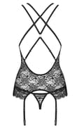 Miniatyrbillede 4 af 5: Obsessive 860-COR-1 Corset & Thong Black