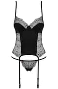 Miniatyrbillede 3 af 5: Obsessive Sharlotte Corset & Thong Black