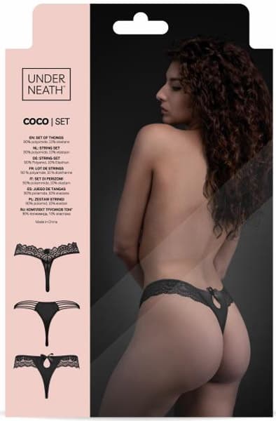 Underneath Coco Thong Set of 3