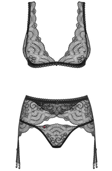 Obsessive Firella 3-pcs Set Black