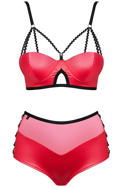 Obsessive Leatheria 2-pcs Set Red