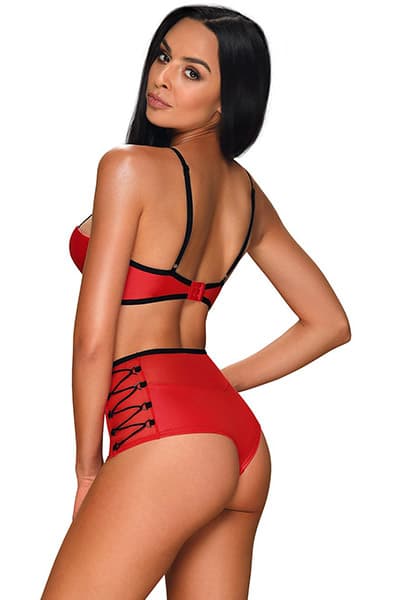 Obsessive Leatheria 2-pcs Set Red