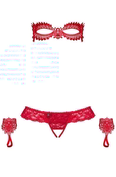 Obsessive Hetea 3 pcs Set Red