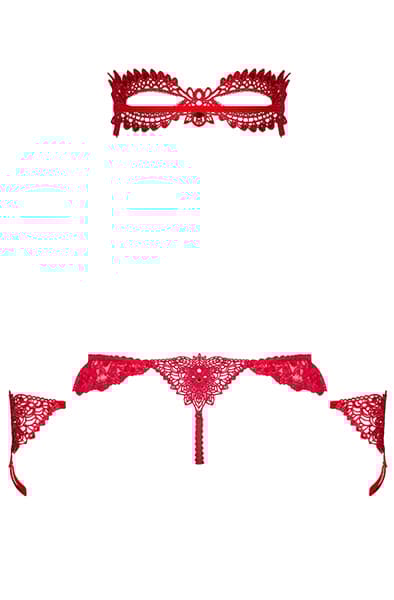 Obsessive Hetea 3 pcs Set Red