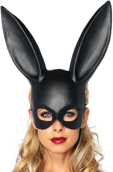 Leg Avenue Black Bondage Bunny Mask Kaninøre