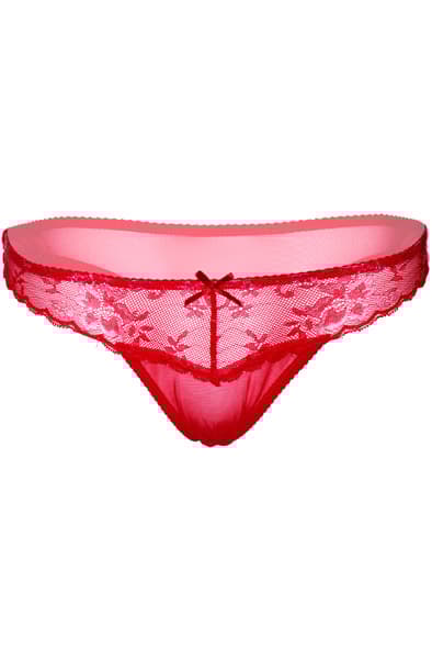 Sexy Floral Lace String Red Spetstrosa