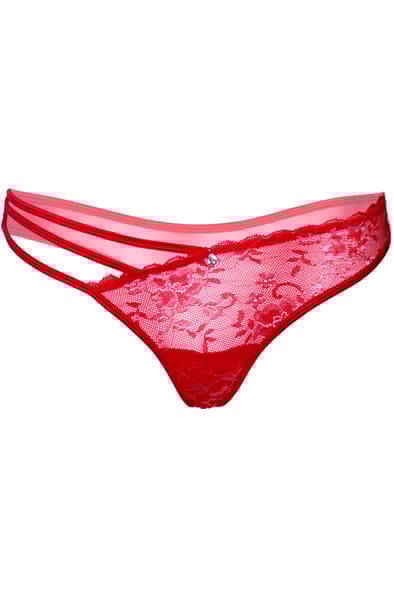 Very Sexy Floral Lace String Red Blondetruse
