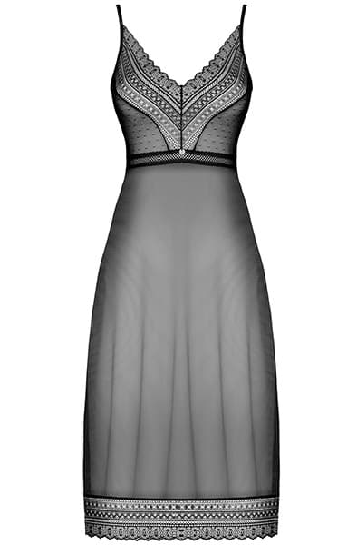 Obsessive Estiqua Chemise Black Sexy undertøy