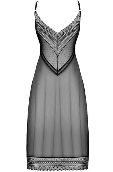 Obsessive Estiqua Chemise Black Sexy undertøy