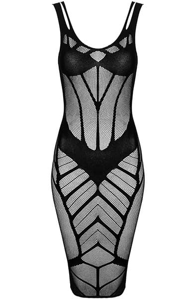 Obsessive D609 Dress Black seksikkäät alusvaatteet