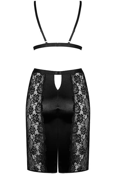 Obsessive Blanita Skirt & Bra Black seksikkäät alusvaatteet