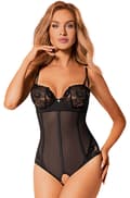 Miniatyrbillede 1 af 5: Obsessive Serena Love Crotchless Teddy Teddy