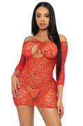 Pikkukuva 1 / 3: Leg Avenue Heart Net Mini Dress Red